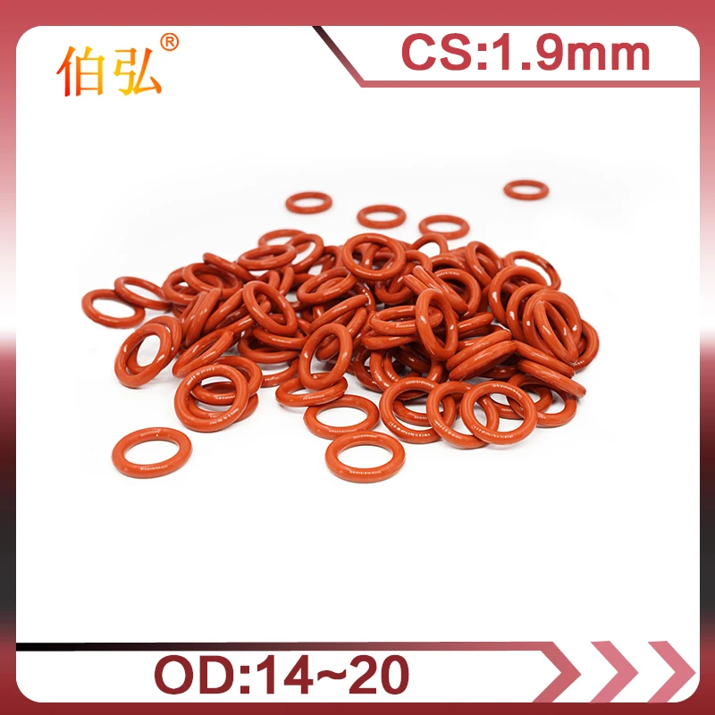10PCS/lot Red Silicon O-Ring Silicone/VMQ 1.9mm Thickness OD14/15/16/17/18/19/20mm Rubber O Ring Seal Gasket Rings Washer
10PCS/lot Red Silicon O-Ring Silicone/VMQ 1.9mm Thickness OD14/15/16/17/18/19/20mm Rubber O Ring Seal Gasket Rings Washer