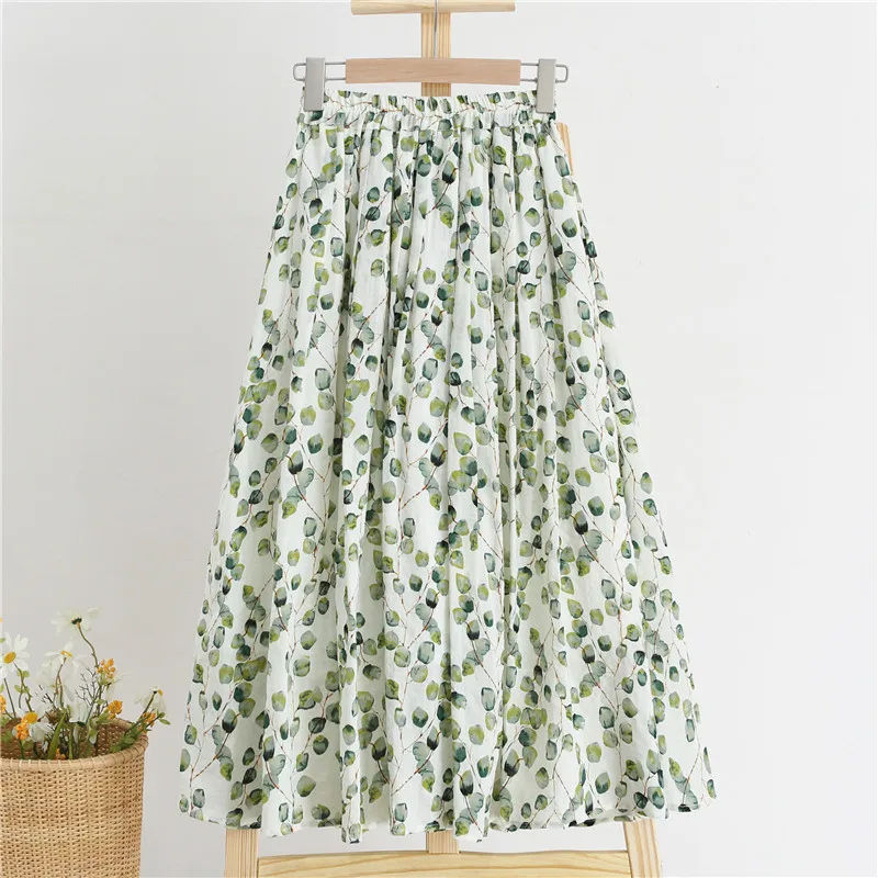 Japanese Mori Girl Floral Printed A-line Long-Skirt Spring Summer Vintage Femme Big Size Jupe Leaves Printed Pleated Midi Skirts
Japanese Mori Girl Floral Printed A-line Long-Skirt Spring Summer Vintage Femme Big Size Jupe Leaves Printed Pleated Midi Skirts