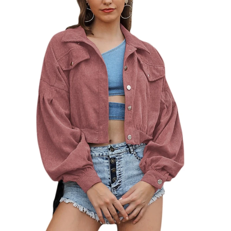 Women Lantern Sleeve Cropped Jacket Lapel Button Velvet Vintage Oversized Coat BX0B
Women Lantern Sleeve Cropped Jacket Lapel Button Velvet Vintage Oversized Coat BX0B