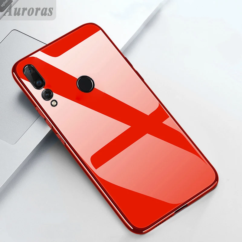 Чехол Auroras из закаленного стекла для HUAWEI Y9 Prime 2019 с мягкой рамкой Противоударная
