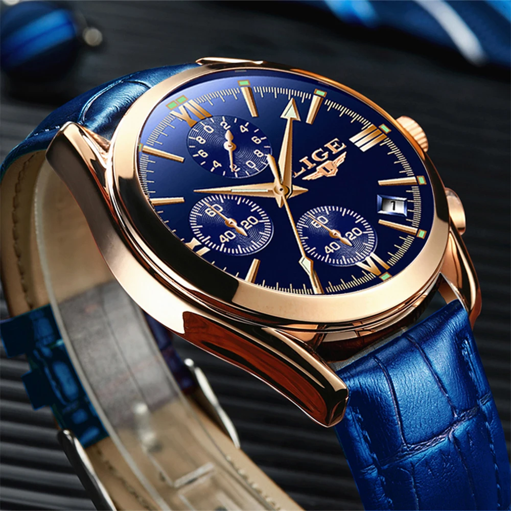 2020 New LIGE Blue Casual Leather Fashion Quartz Gold Watch Mens Watches Top Brand Luxury Waterproof Clock Relogio Masculino+Box
2020 New LIGE Blue Casual Leather Fashion Quartz Gold Watch Mens Watches Top Brand Luxury Waterproof Clock Relogio Masculino+Box
