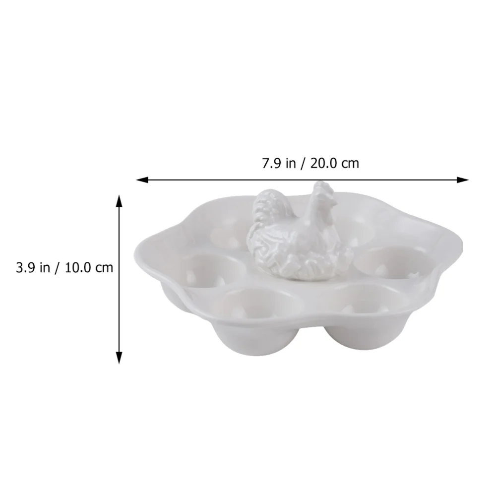 Ceramic Egg Holder Tray Premium Egg Holder Multi-functional Egg Holder