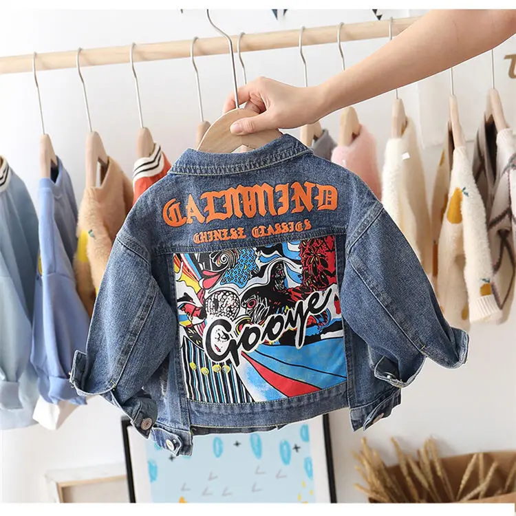 Spring/Autumn Boys Coat Denim Jacket For Children's Ripped Denim Jacket Kids Jacket Baby Outer Wear Coat
Spring/Autumn Boys Coat Denim Jacket For Children's Ripped Denim Jacket Kids Jacket Baby Outer Wear Coat