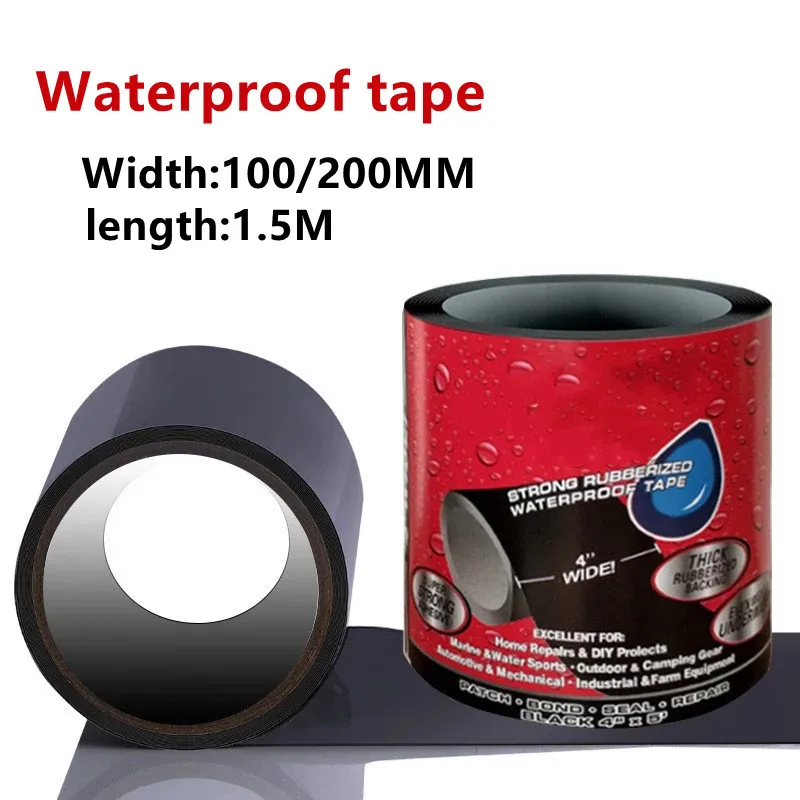 100/200MMX1.5M Strong Fiber Waterproof Tape Stop Leak Seal Repair Tape Performance Self Tape Fiberfix Adhesive Tape PE Tube PVC
100/200MMX1.5M Strong Fiber Waterproof Tape Stop Leak Seal Repair Tape Performance Self Tape Fiberfix Adhesive Tape PE Tube PVC