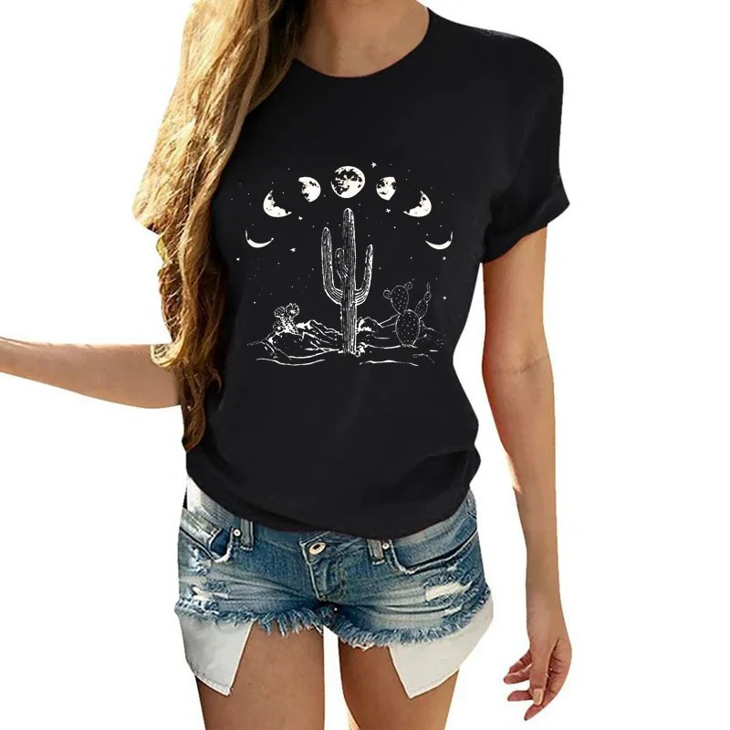 Cactus Moon Print T Shirt Women Short Sleeve O Neck Loose Tshirt Summer Women Tee Shirt Tops Camisetas Mujer
Cactus Moon Print T Shirt Women Short Sleeve O Neck Loose Tshirt Summer Women Tee Shirt Tops Camisetas Mujer