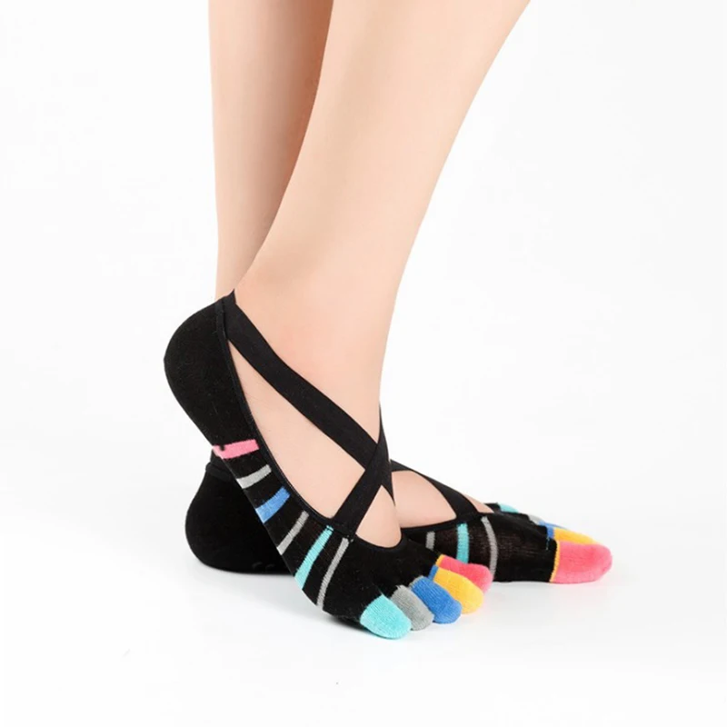 3 Pairs Five Toe Yoga Socks for Women Non-Slip Grips and Cross Straps Sock Anti-Skid Pilates Barre Fitness Sports Socks Slipper
3 Pairs Five Toe Yoga Socks for Women Non-Slip Grips and Cross Straps Sock Anti-Skid Pilates Barre Fitness Sports Socks Slipper