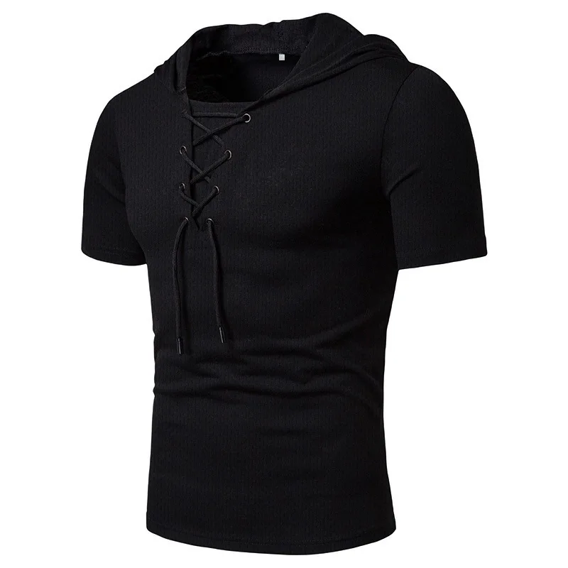 Men's Casual Sports Tether Short-sleeved Summer Loose Breathable Mesh Hooded T-shirt 2021 Men's Solid Color Casual Top
Men's Casual Sports Tether Short-sleeved Summer Loose Breathable Mesh Hooded T-shirt 2021 Men's Solid Color Casual Top