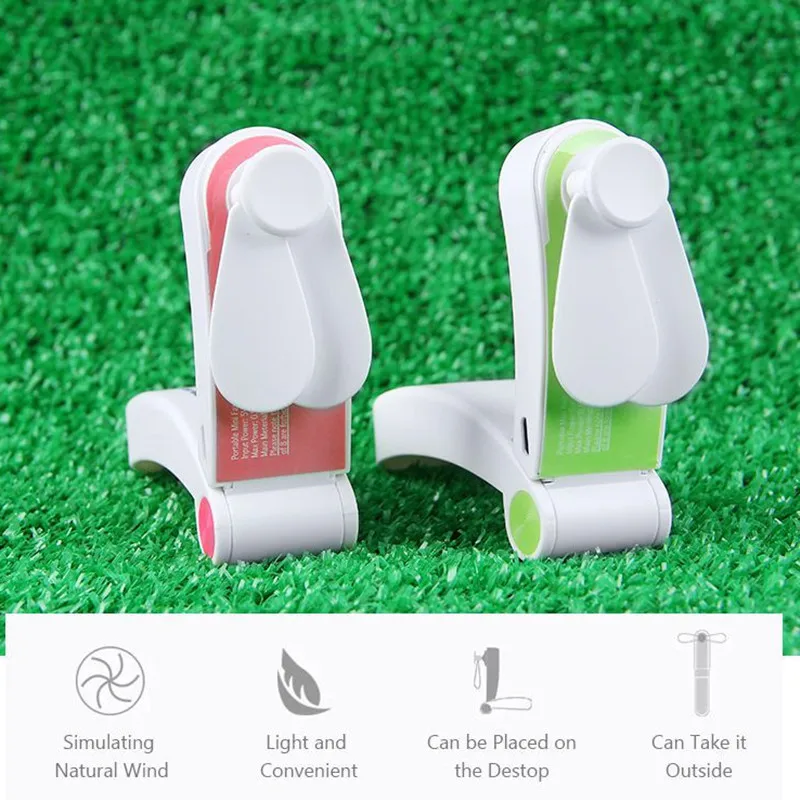 New Mini Fans Student Charging USB Fan Desktop Handheld Small Portable Folding Pocket Fan