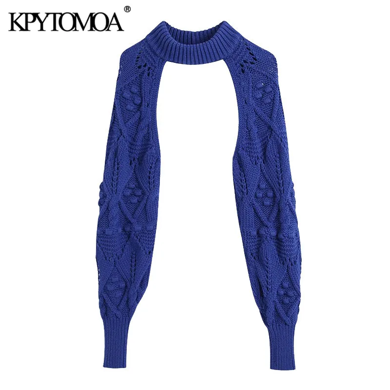 KPYTOMOA Women 2021 Fashion With Bobbles Arm Warmers Knitted Sweater Vintage High Neck Long Sleeve Female Pullovers Chic Tops
KPYTOMOA Women 2021 Fashion With Bobbles Arm Warmers Knitted Sweater Vintage High Neck Long Sleeve Female Pullovers Chic Tops