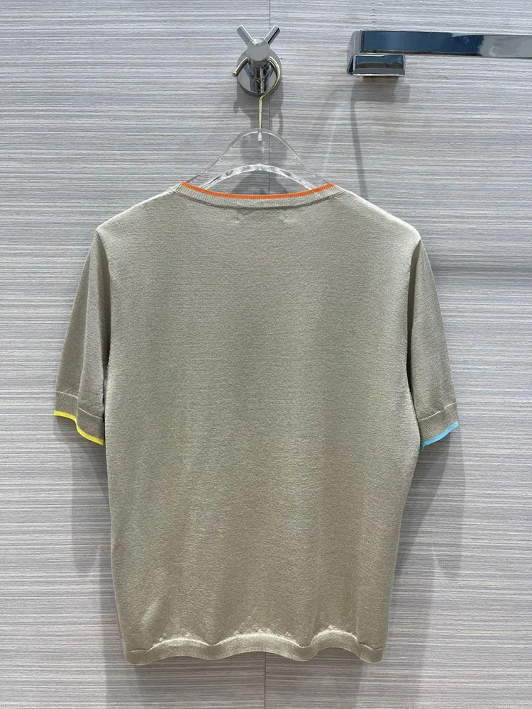 2021 Summer women's new look elegant style simple letter jacal round-necked short-sleeved top
2021 Summer women's new look elegant style simple letter jacal round-necked short-sleeved top