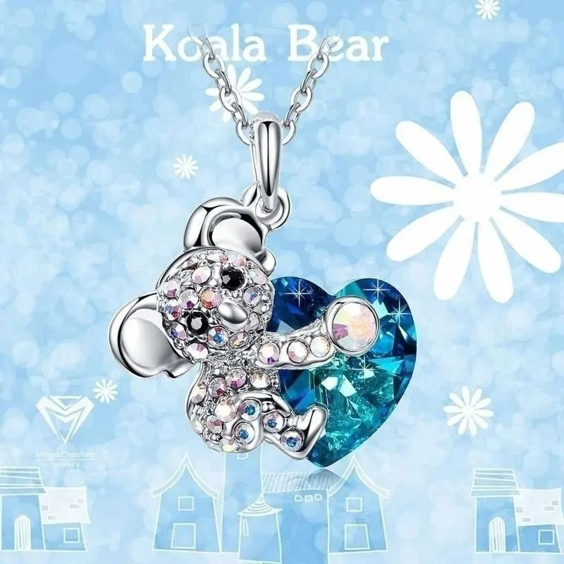 Cute Blue Heart Bear Necklace for Women Girls Fashion Crystal Cartoon Animal Statement Necklace Children Jewelry Gifts 2020 New
Cute Blue Heart Bear Necklace for Women Girls Fashion Crystal Cartoon Animal Statement Necklace Children Jewelry Gifts 2020 New