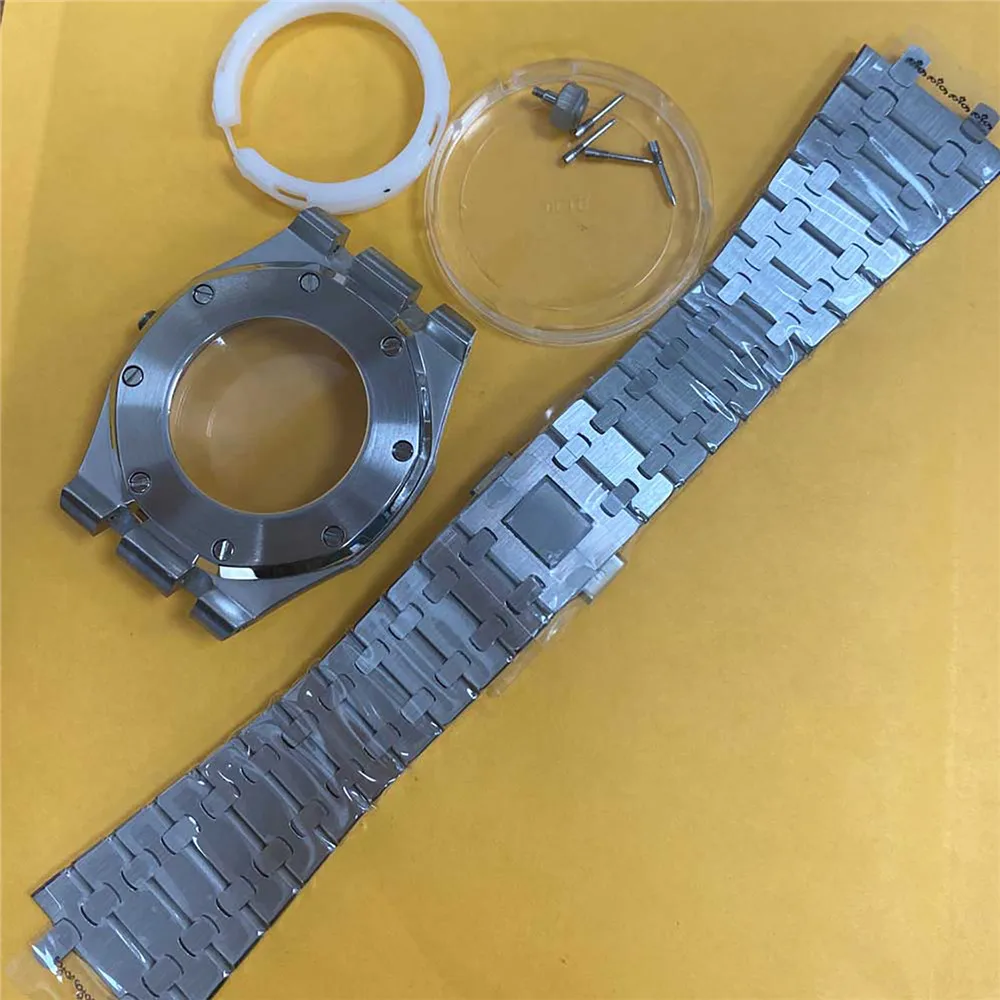 41mm Stainless Steel Watch Case Shell with Strap Band for NH35/NH36/4R36 Movement Accessories
41mm Stainless Steel Watch Case Shell with Strap Band for NH35/NH36/4R36 Movement Accessories