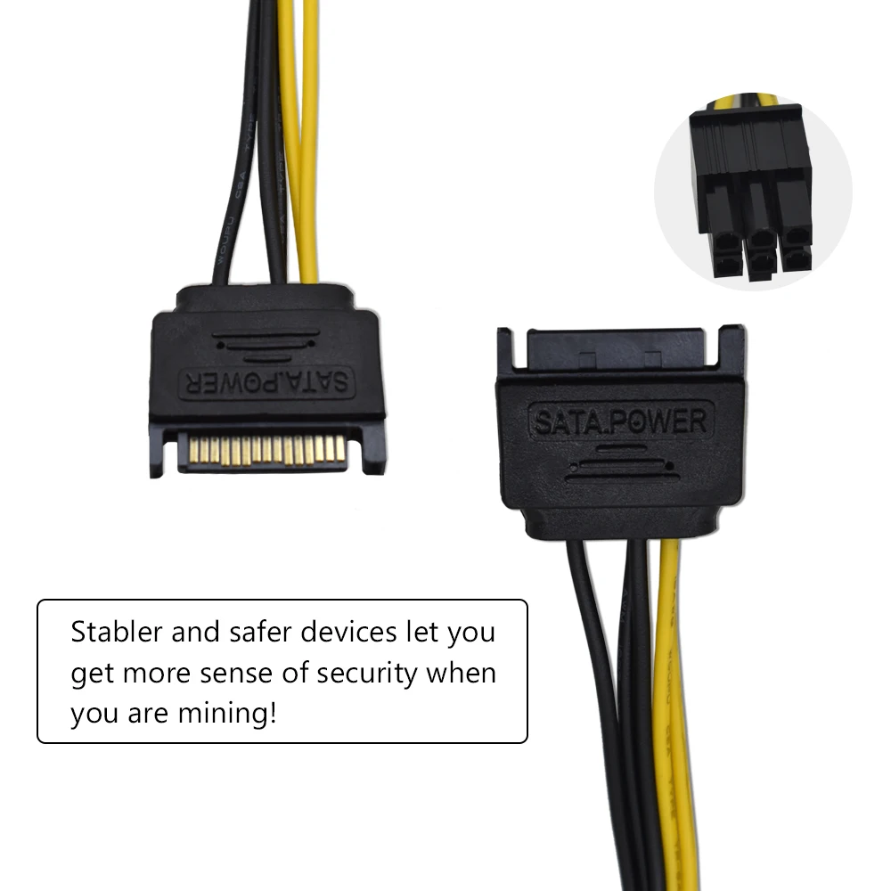 COVYIV новейшая PCIE PCI-E Райзер 006C карта PCI E X16 Express 6Pin к SATA 1X 16X USB3.0 удлинитель