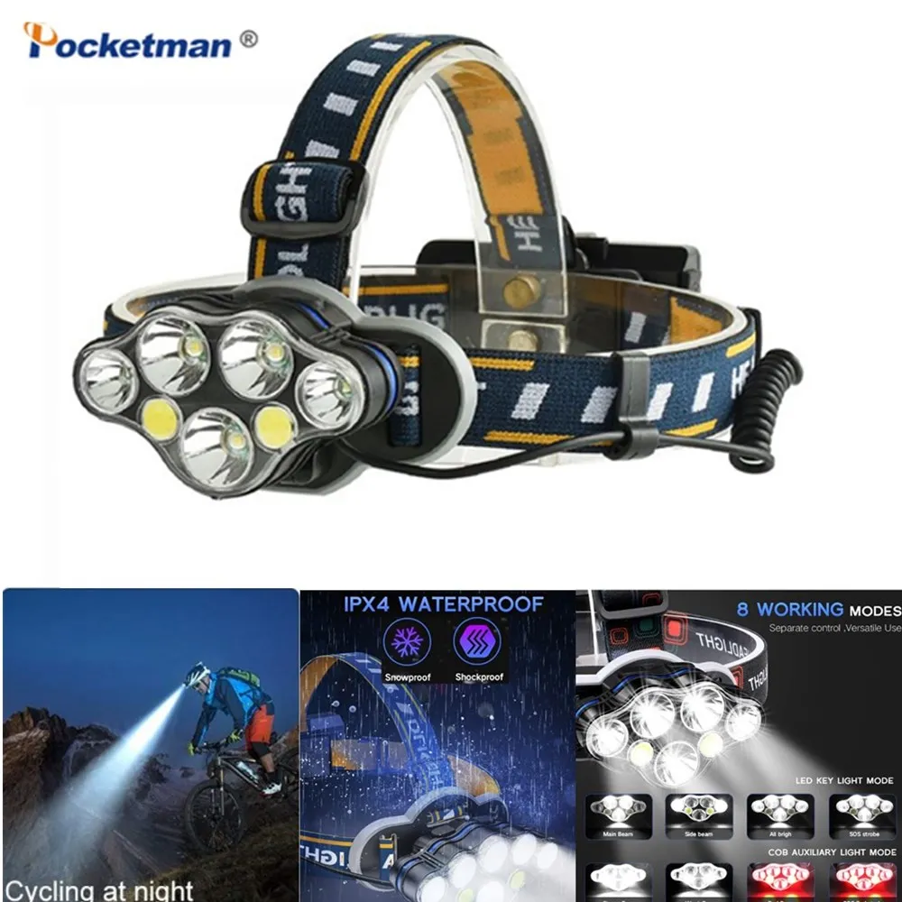 7 Working Modes USB Rechargeable Headlight Waterproof Head Torch Powerful Headlamp 7 LED Head Lamp Camping Head Flashlight 
7 Working Modes USB Rechargeable Headlight Waterproof Head Torch Powerful Headlamp 7 LED Head Lamp Camping Head Flashlight