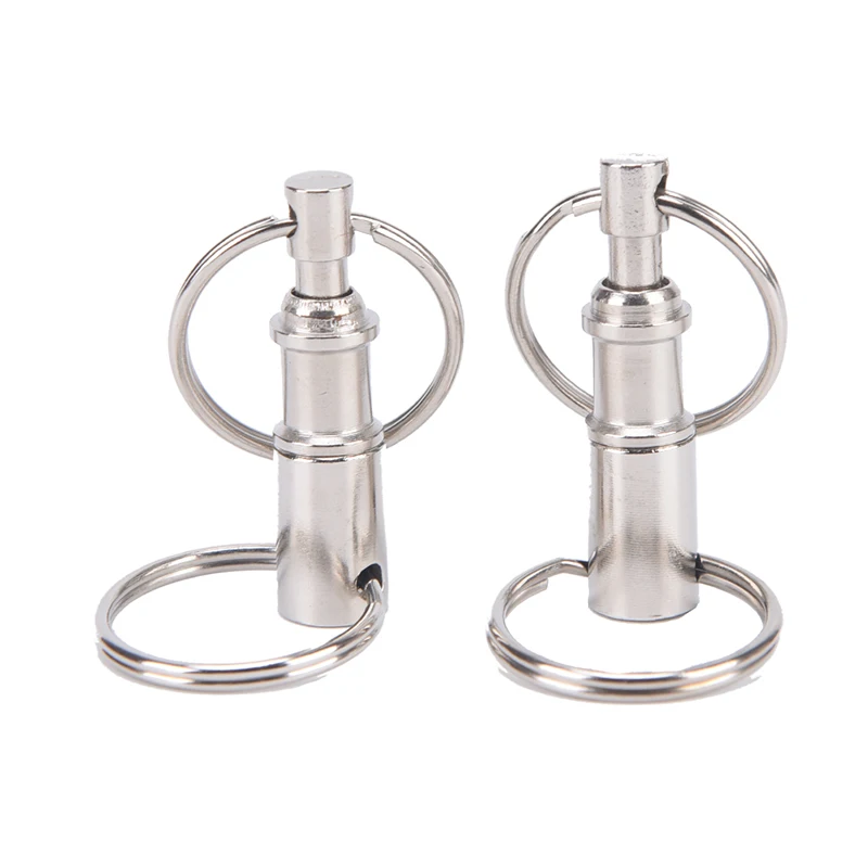 2Pcs/set Outdoor Dual Detachable Pull Apart Quick Release Keychain Keyfob Split Snap Lock Holder Steel Removable Key Chain
2Pcs/set Outdoor Dual Detachable Pull Apart Quick Release Keychain Keyfob Split Snap Lock Holder Steel Removable Key Chain
