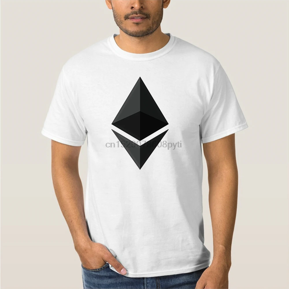 Футболка эфириум валюта крипто футболки криптоcurrenct Blockchain качество 100% хлопок