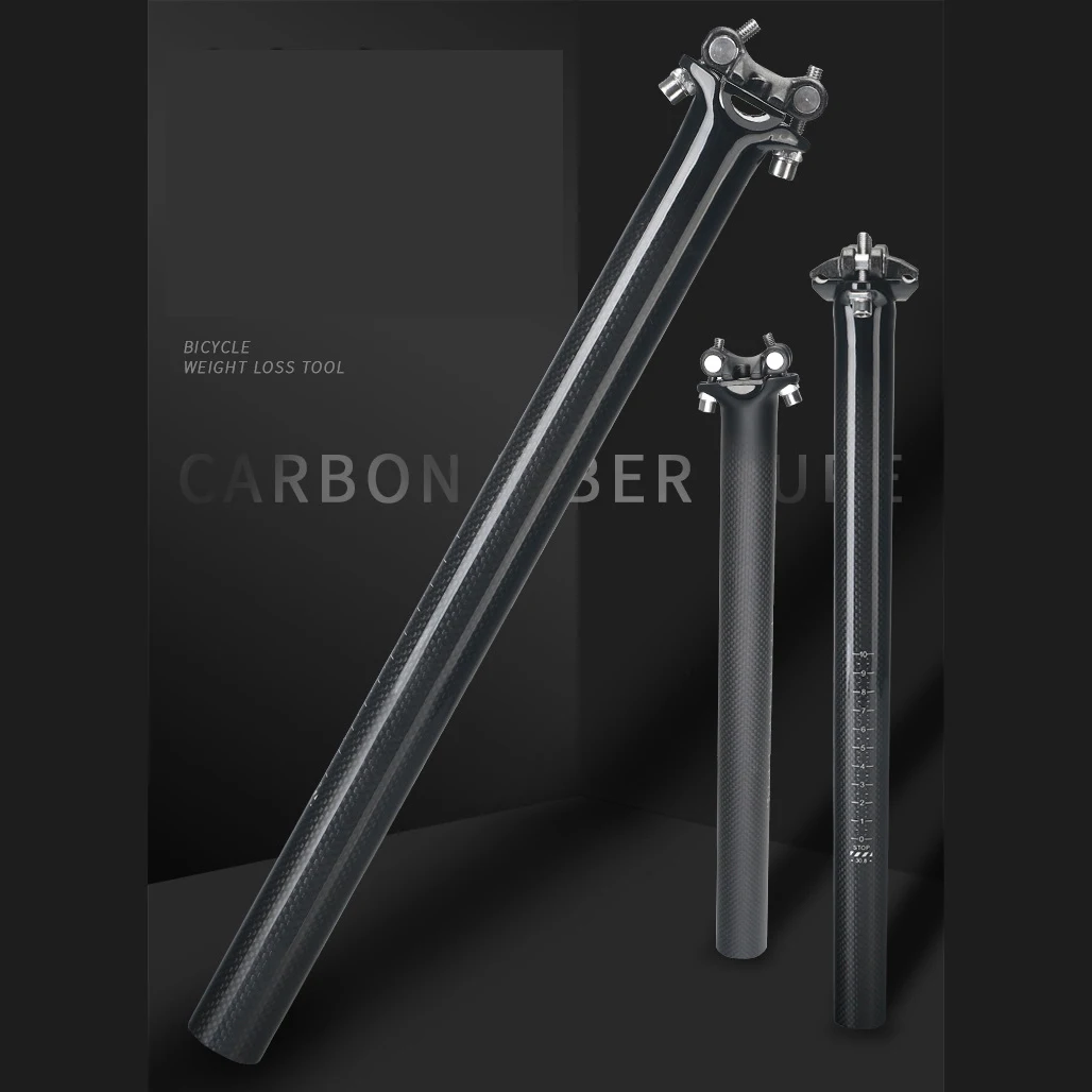 TOSEEK Carbon fiber seatpost Ultralight mtb Bike road bike Seatpost Mountain Bicycle Seat Post 27.2/30.8/31.6mm 3k Carbon Matte
TOSEEK Carbon fiber seatpost Ultralight mtb Bike road bike Seatpost Mountain Bicycle Seat Post 27.2/30.8/31.6mm 3k Carbon Matte