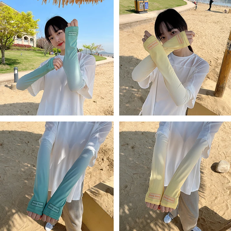 Summer Sunscreen Arm Cover Thin Breathe Freely Arm Cuff Breathable Sun Protection Ice Silk Sleeve Solid Color Arm Sleeves 
Summer Sunscreen Arm Cover Thin Breathe Freely Arm Cuff Breathable Sun Protection Ice Silk Sleeve Solid Color Arm Sleeves