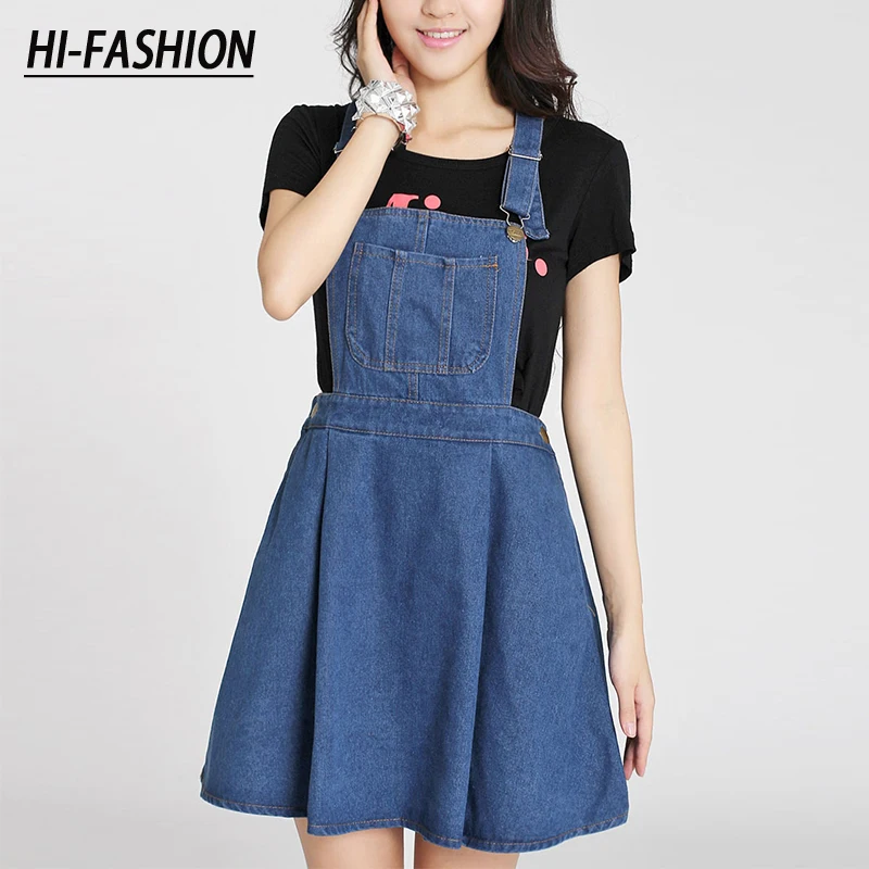HI-FASHION Summer Female Vintage Sweet Preppy Style Women Takedown Braces Mini Denim Skirts Ladies Girls A-Line Suspender Skirt
HI-FASHION Summer Female Vintage Sweet Preppy Style Women Takedown Braces Mini Denim Skirts Ladies Girls A-Line Suspender Skirt