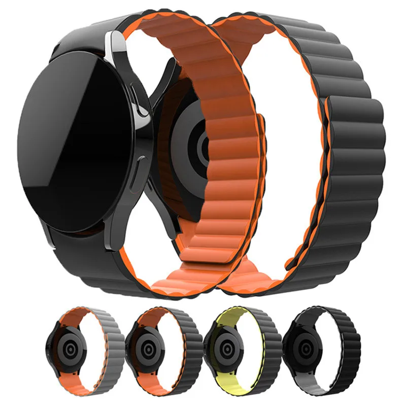 

Silicone Magnetic Watchband For Samsung Galaxy Watch 4 Classic 46mm 42mm Strap Soft Bracelet Band Watch4 44mm 40mm Wristbands