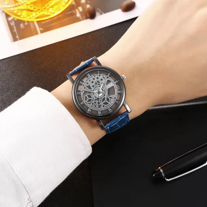 Часы мужские Foloy аналоговые кварцевые наручные часы из сплава с вырезом