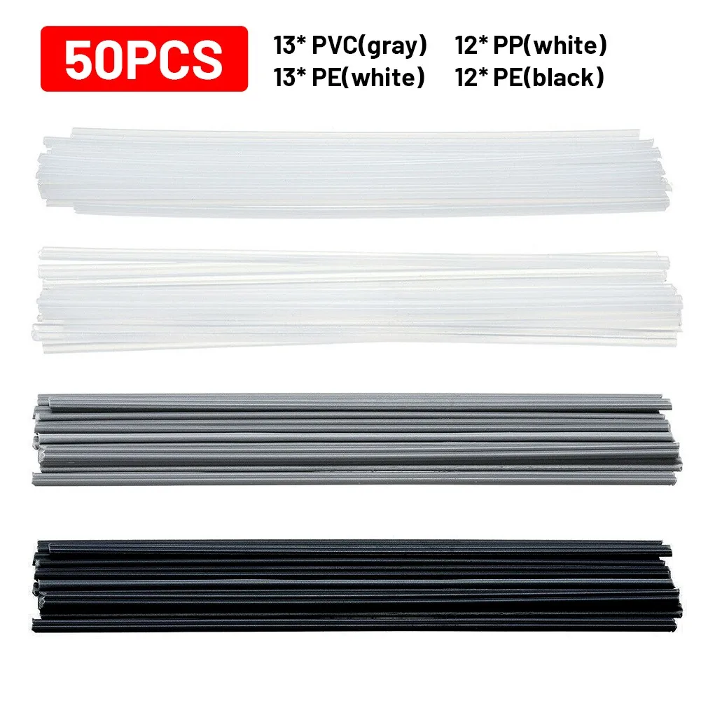 50 Pcs Plastic Welding Rods PP/PVC/PE Welding Sticks For Plastic Soldering Welding Equipment Accessories
50 Pcs Plastic Welding Rods PP/PVC/PE Welding Sticks For Plastic Soldering Welding Equipment Accessories