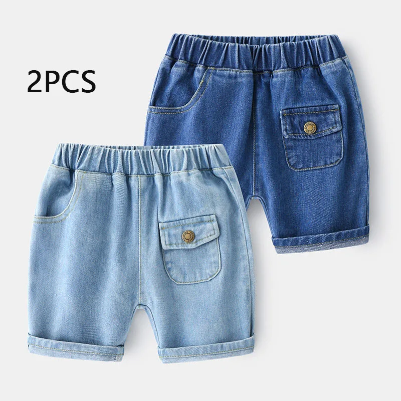 Детские джинсовые шорты для малышей детские короткие штаны летние хлопковые с