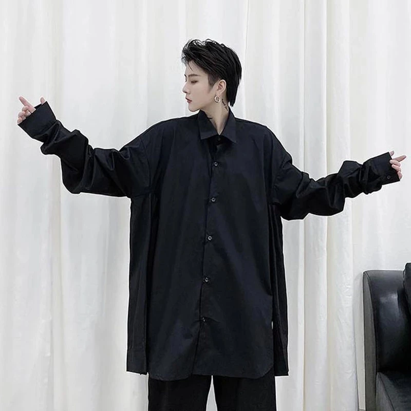 Men 4 Long Sleeves Casual Loose Shirt Male Women Unisex Japan Korea Hip Hop Black White Shirts
Men 4 Long Sleeves Casual Loose Shirt Male Women Unisex Japan Korea Hip Hop Black White Shirts