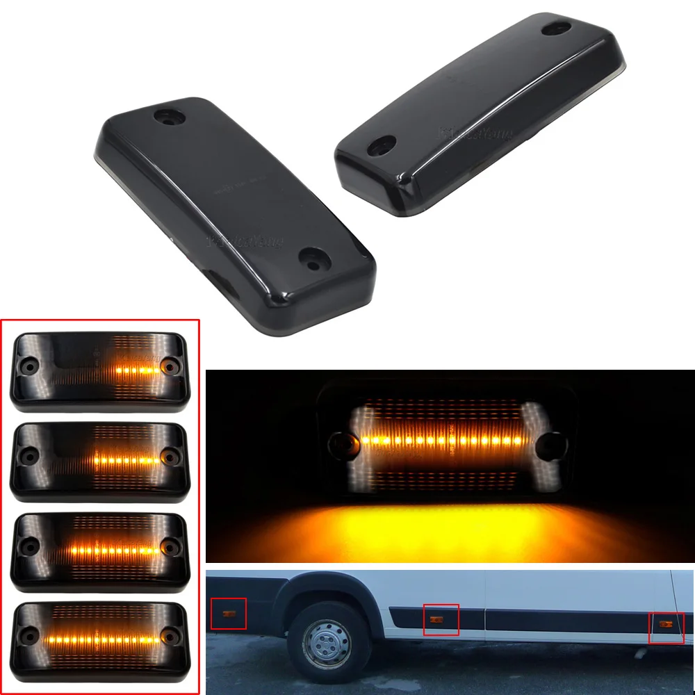 2x Dynamic Fender Blinker LED Turn Signal Side Marker Light For Fiat Ducato VOLVO Iveco DAF Jeep Citroen/Peugeot Renault
2x Dynamic Fender Blinker LED Turn Signal Side Marker Light For Fiat Ducato VOLVO Iveco DAF Jeep Citroen/Peugeot Renault