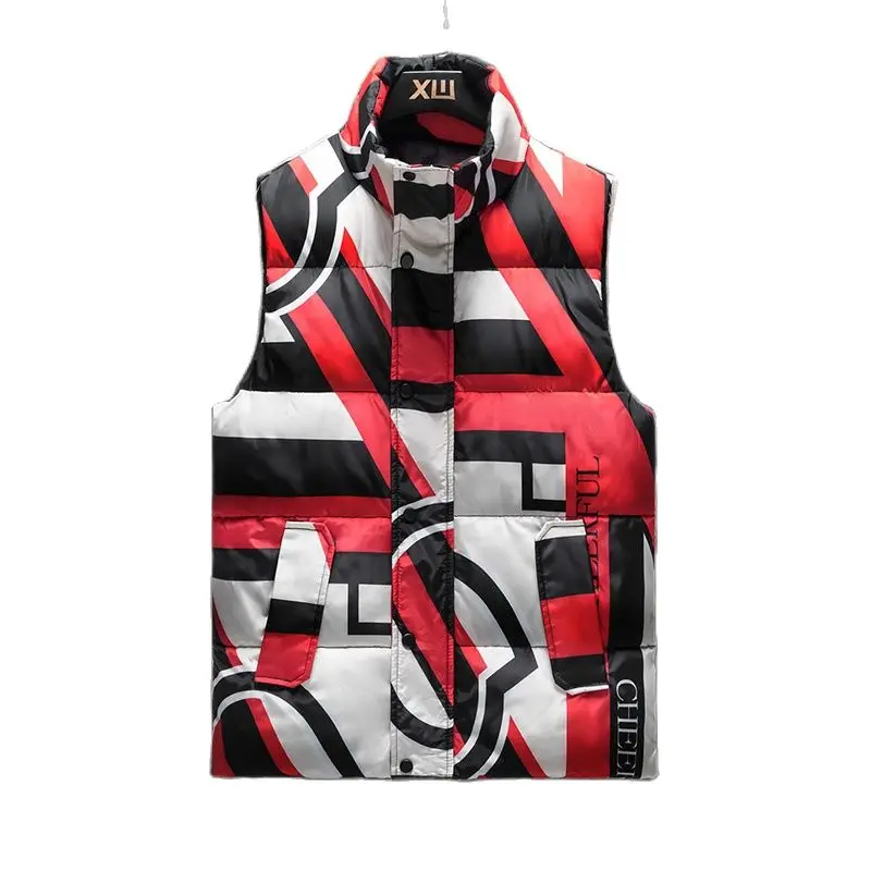 Vest,Men's Vest,New Autumn/Winter Clothing, Printing, Stand Collar, Zipper Door Guard, Pocket Decoration, Casual Cotton Products
Vest,Men's Vest,New Autumn/Winter Clothing, Printing, Stand Collar, Zipper Door Guard, Pocket Decoration, Casual Cotton Products