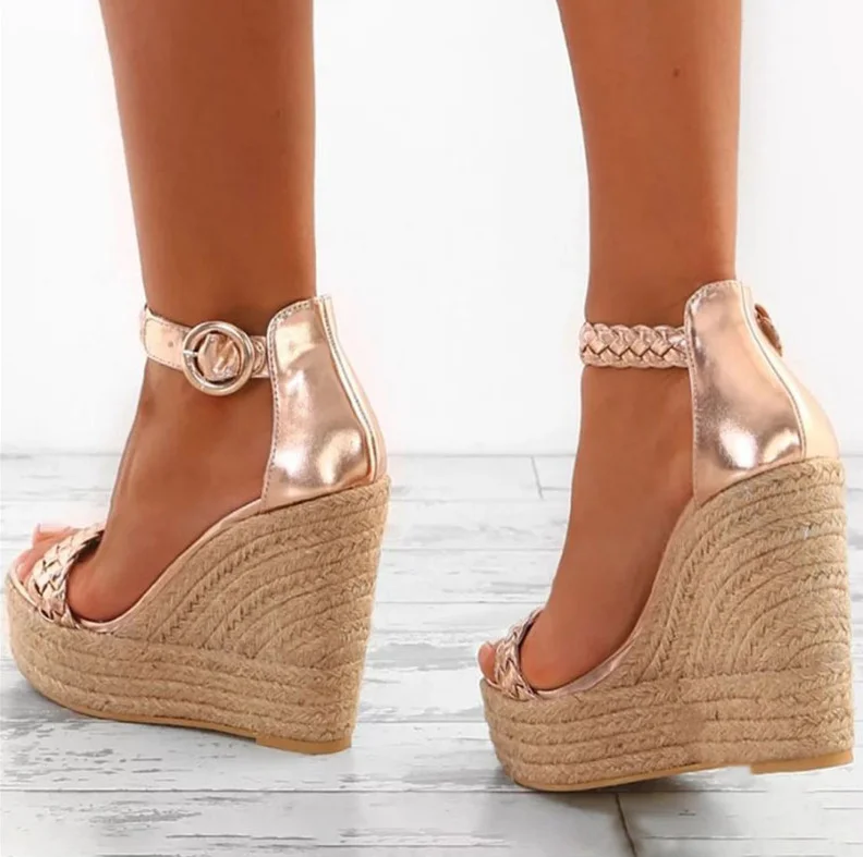 Woman Summer Sexy Wedge Sandals Platform Ladies High Heels Shoes Women Fashion Straw Buckle Open Toe Casual Female Footwear
Woman Summer Sexy Wedge Sandals Platform Ladies High Heels Shoes Women Fashion Straw Buckle Open Toe Casual Female Footwear