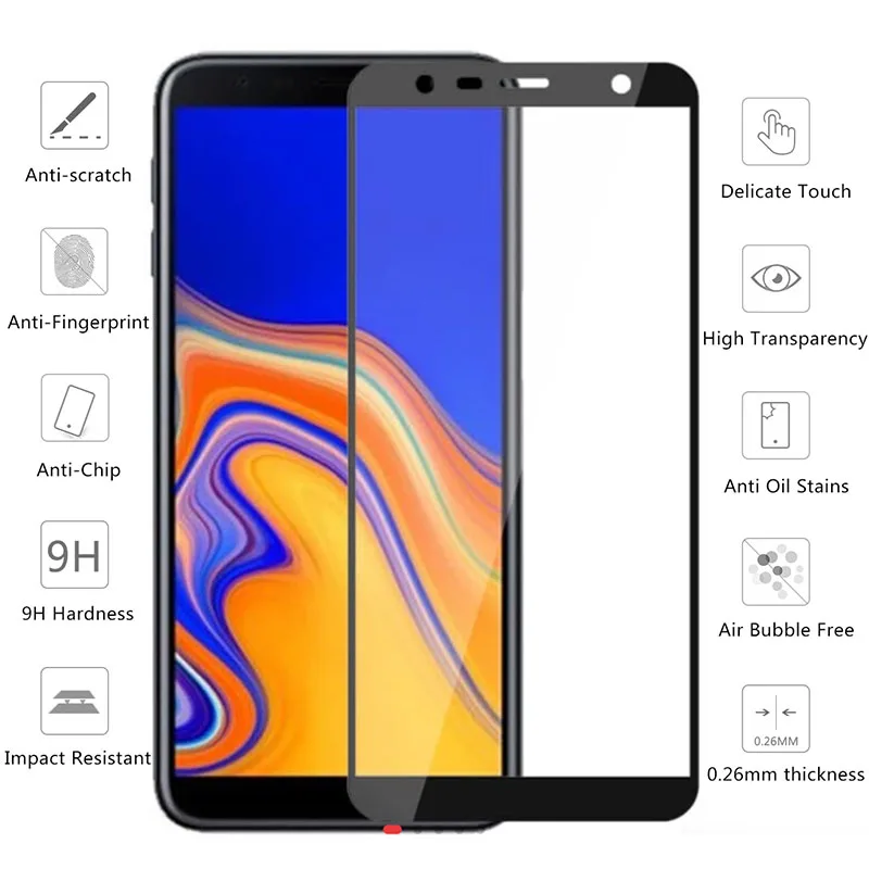 2 шт. для samsung galaxy j4 j6 plus j7 j8 2018 защитное стекло Защита экрана j 4 6 7 8 закаленное