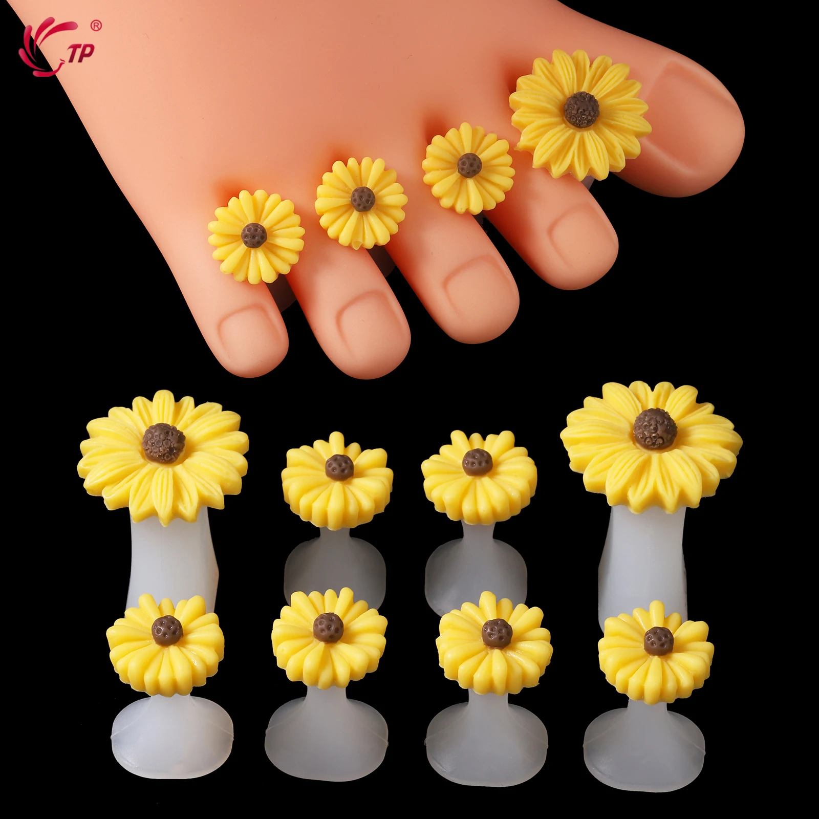

1Set Pedicure Toe Separators Nail Art Finger Separator Soft Silicone Toe Stretcher Adjuster For Toes Finger Relaxing Holding