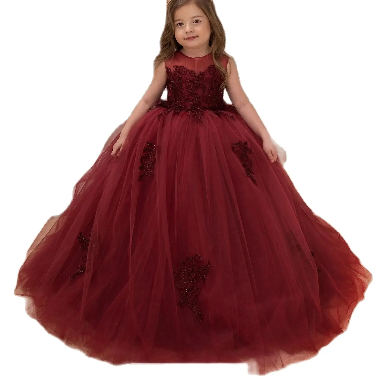 Ball Gown Dark Burgundy Kids Pageant Dress Girls Christmas Birthday Party Dresses for Girls Aged 2 4 6 8 10 12 14 Years
Ball Gown Dark Burgundy Kids Pageant Dress Girls Christmas Birthday Party Dresses for Girls Aged 2 4 6 8 10 12 14 Years