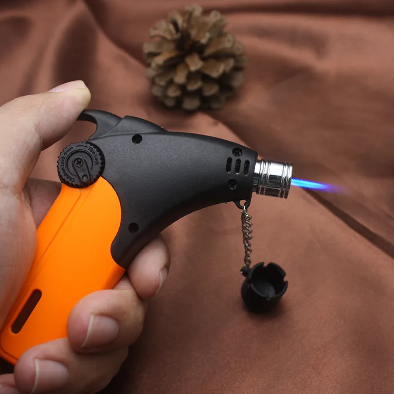 Outdoor Torch Jet Pipe Lighter Elbow Spray Gun Butane Gas Cigar Smoke Windproof Lighter 1300 C Turbo Cigarette Pistol Lighter
Outdoor Torch Jet Pipe Lighter Elbow Spray Gun Butane Gas Cigar Smoke Windproof Lighter 1300 C Turbo Cigarette Pistol Lighter