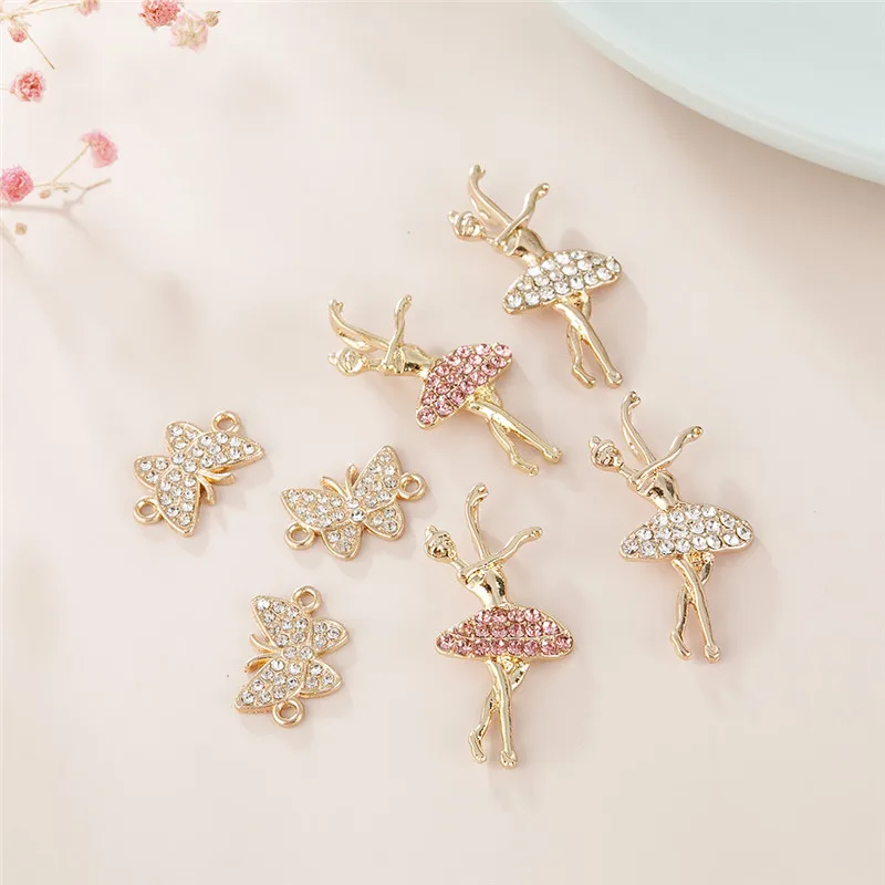 10pcs/lot Mixed Random Ballerina Dancer Crystal Butterfly Charms Pendant Fit For Necklace Bracelet DIY Jewelry Accessories
10pcs/lot Mixed Random Ballerina Dancer Crystal Butterfly Charms Pendant Fit For Necklace Bracelet DIY Jewelry Accessories