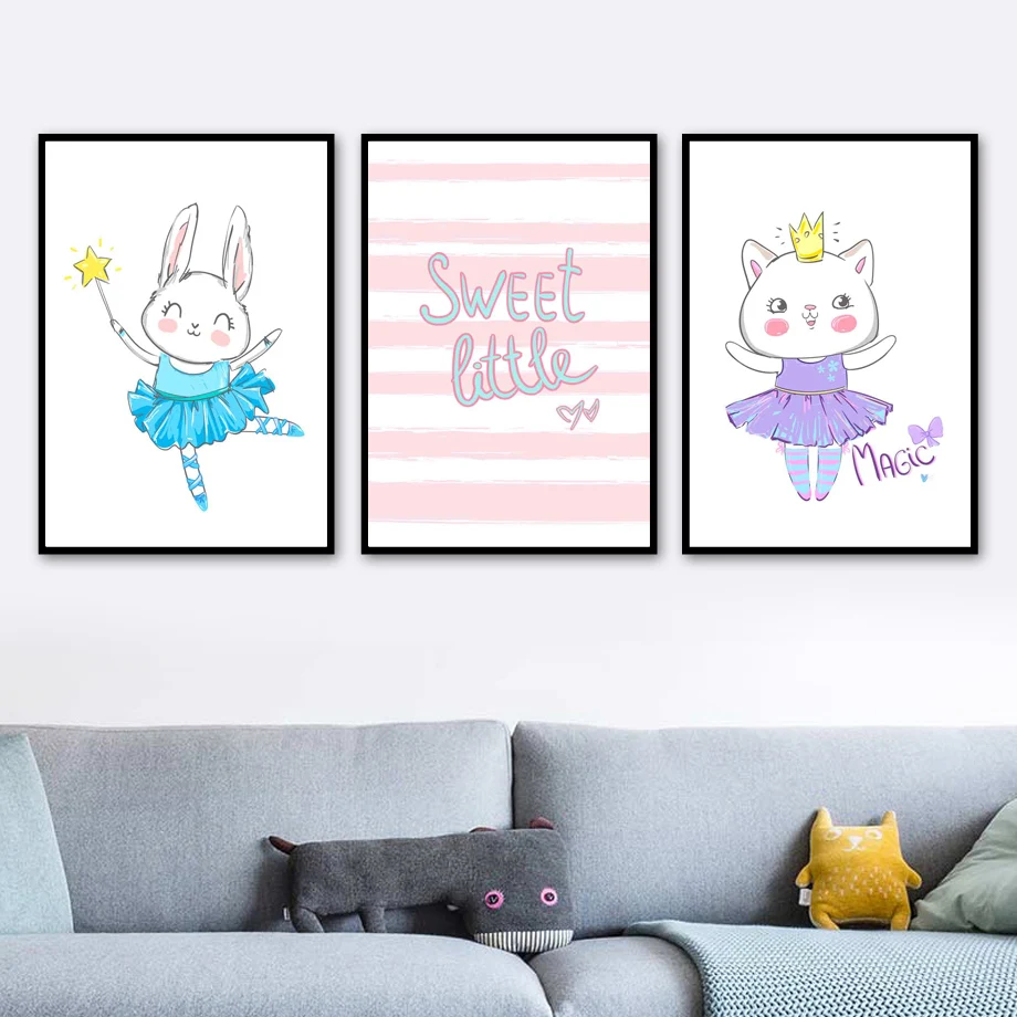 Rabbit Bear Cat Star Skirt Ballet Dance Quote Wall Art Canvas Painting Nordic Posters And Prints Wall Pictures Kids Room Decor
Rabbit Bear Cat Star Skirt Ballet Dance Quote Wall Art Canvas Painting Nordic Posters And Prints Wall Pictures Kids Room Decor