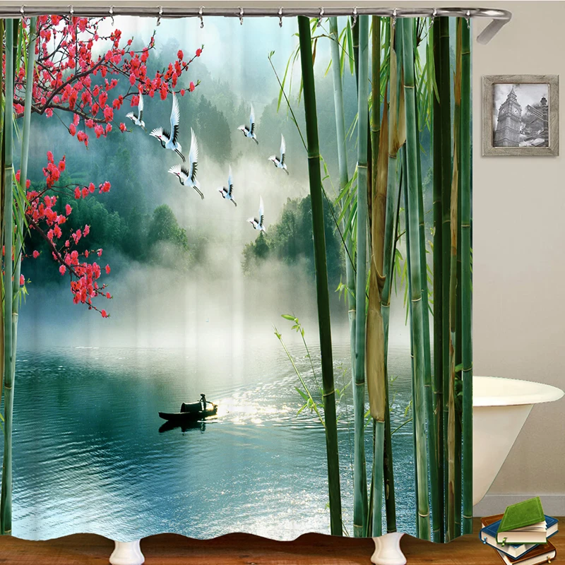 lake shower curtain waterproof flower bamboo bathroom curtain custom shower curtain
lake shower curtain waterproof flower bamboo bathroom curtain custom shower curtain