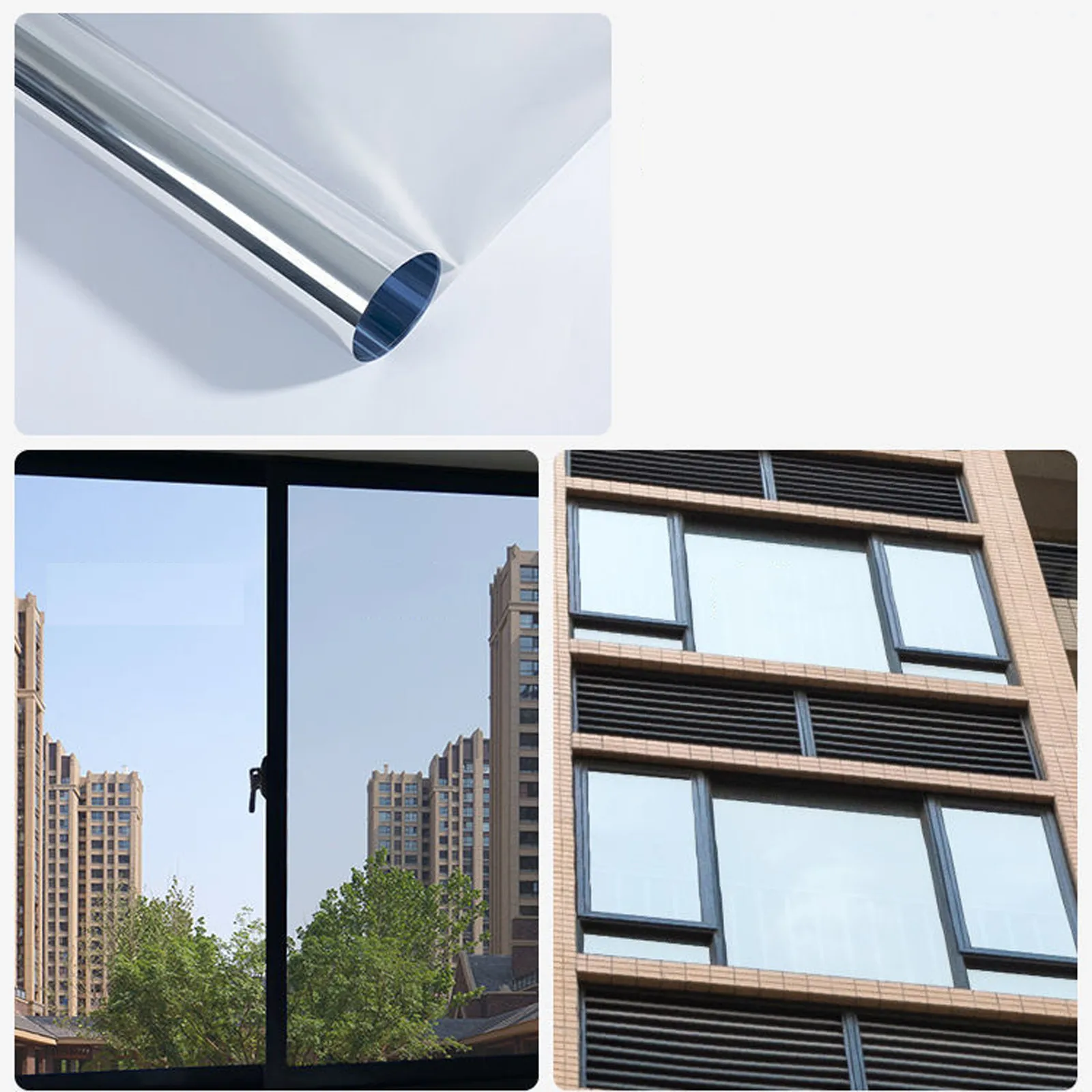 One-Tin Window Mirror Film Sun Protection Self-adhesive Anti-UV Film An-ti Heat Window for home Film Silver Glass Stickers
One-Tin Window Mirror Film Sun Protection Self-adhesive Anti-UV Film An-ti Heat Window for home Film Silver Glass Stickers