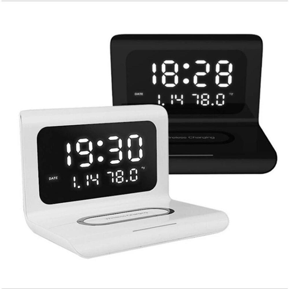 2in1 Digital Alarm Clock with Fast Wireless Charging Dock Station for iPhone 11 Pro XR XS Max Samsung Charger Desk Snooze Clock
2in1 Digital Alarm Clock with Fast Wireless Charging Dock Station for iPhone 11 Pro XR XS Max Samsung Charger Desk Snooze Clock