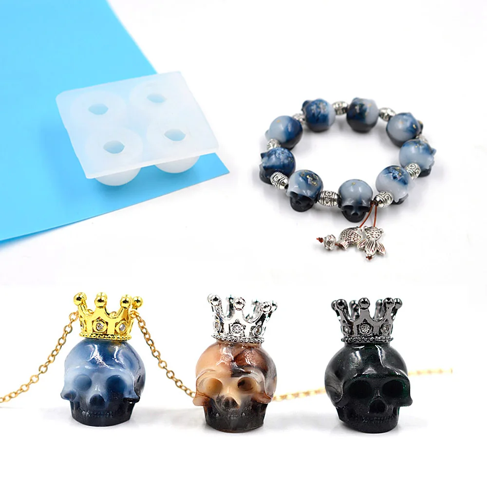 Silicone Mold For Resin Bracelet With Skull Bead Silicone uv Resin DIY Clay Epoxy Resin Pendant Molds For Jewelry
Silicone Mold For Resin Bracelet With Skull Bead Silicone uv Resin DIY Clay Epoxy Resin Pendant Molds For Jewelry