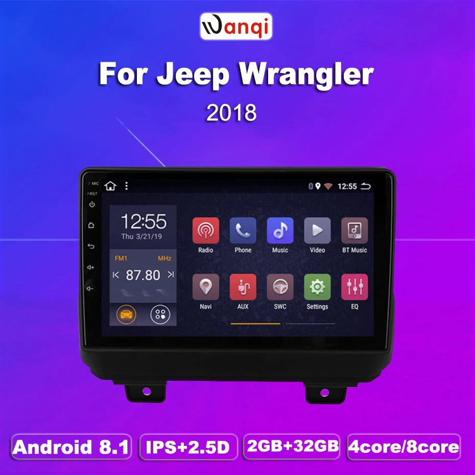 Автомобиль радио для Jeep Wrangler 2018 Android 8 1 HD 9 дюймов сенсорный экран gps навигации