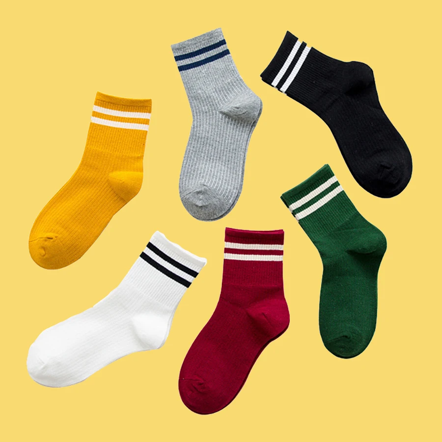 6 Pairs/Set Stylish Women Socks Cotton Classic Stripe Patterned 6 Solid Colors Black White Green Red Yellow Casual Short Type
6 Pairs/Set Stylish Women Socks Cotton Classic Stripe Patterned 6 Solid Colors Black White Green Red Yellow Casual Short Type