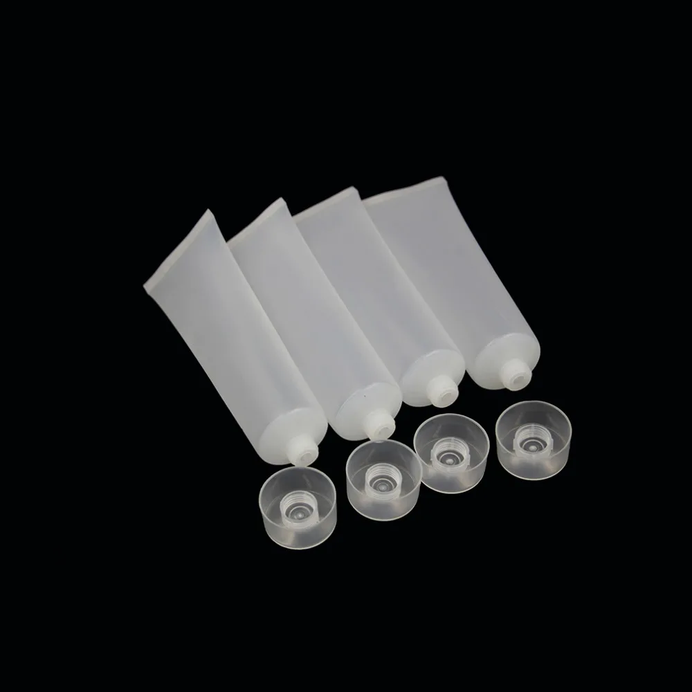 

50pcs/Lot 5ml 10ml 15ml 20ml 30ml 50ml 100ml Clear Plastic Soft Tubes Empty Cosmetic Cream Emulsion Lotion Packaging Containers
