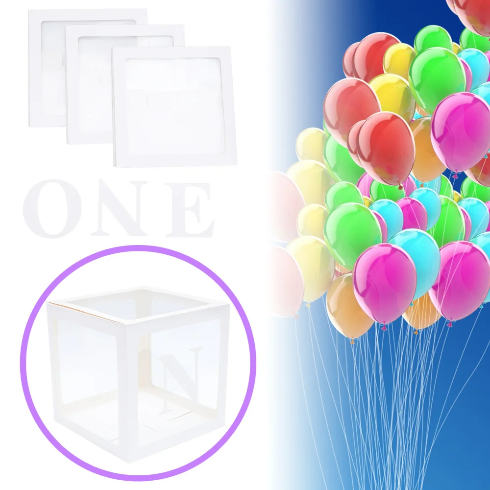 3Pcs Balloon Display Box Baby Shower 1st Birthday Party Decoration Ornament | Дом и сад