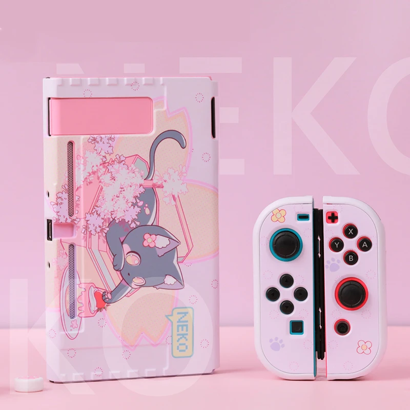 2021 NEW Ergonomic Non-slip Shell for Nintendo Switch Case Cute Cat Pink Hard Cover For Nintendo Switch Joy Con Controller Case 
2021 NEW Ergonomic Non-slip Shell for Nintendo Switch Case Cute Cat Pink Hard Cover For Nintendo Switch Joy Con Controller Case