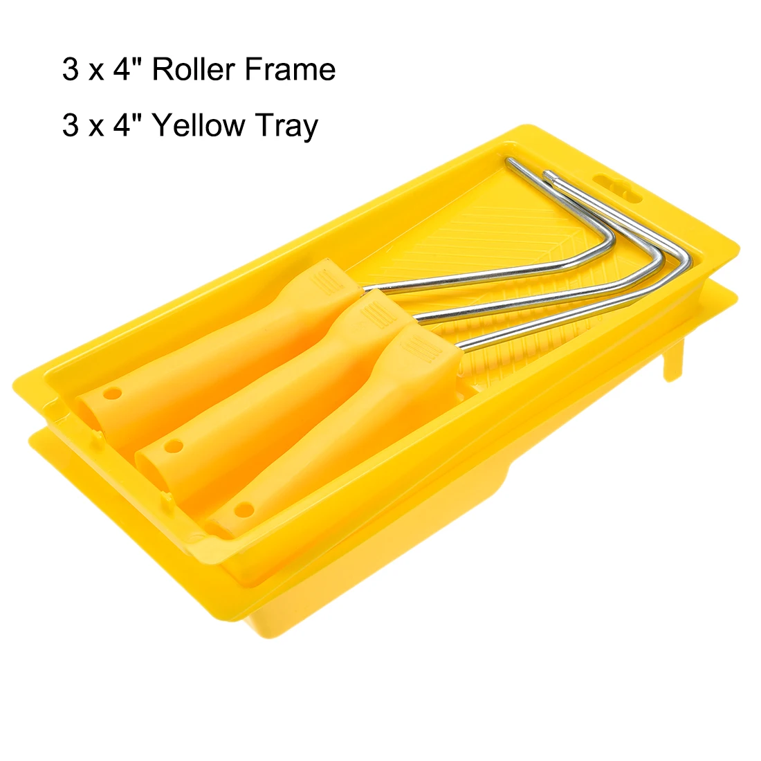 uxcell 4" Paint Roller Tray with Roller Frame Built for 4-Inch Roller Brushes PP Plastic Metal Yellow Tray 3 Set
uxcell 4" Paint Roller Tray with Roller Frame Built for 4-Inch Roller Brushes PP Plastic Metal Yellow Tray 3 Set
