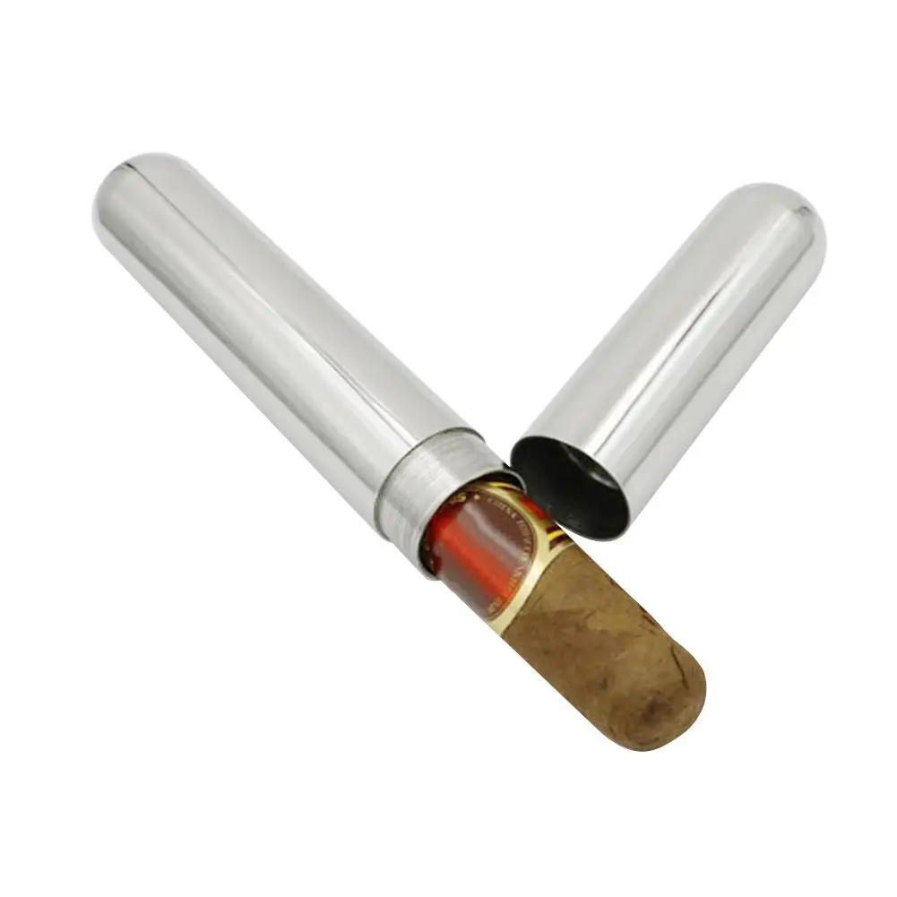 Stainless Steel Travel Cigars Box Cigarettes Case Single Cigar Tube High Quality Portable Cigar Accessories and Gift
Stainless Steel Travel Cigars Box Cigarettes Case Single Cigar Tube High Quality Portable Cigar Accessories and Gift