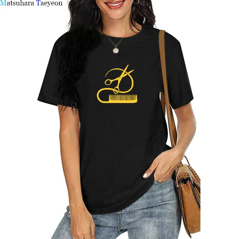Harajuku Stylist Hairdresser Barber Woman Tshirt Short Sleeve T Shirt Women fashion new summer Crew neck tee Tops
Harajuku Stylist Hairdresser Barber Woman Tshirt Short Sleeve T Shirt Women fashion new summer Crew neck tee Tops