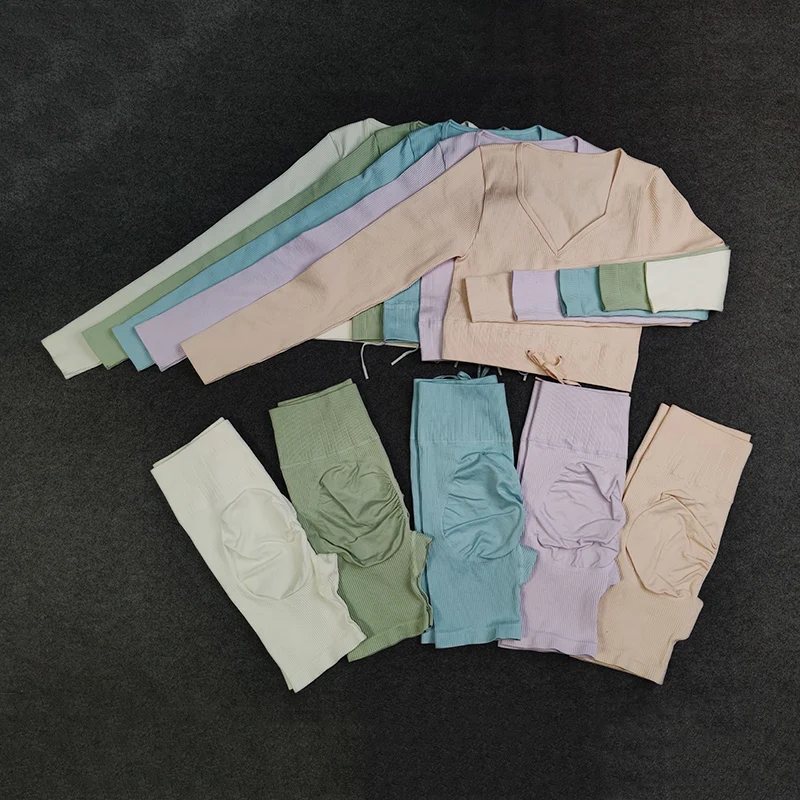 8 Colors Sets Women Yoga Suits Knitted Sports Tracksuits Solid Color Gym Sets Long Sleeve Shirts And Breathable Shorts 2Pcs Sets
8 Colors Sets Women Yoga Suits Knitted Sports Tracksuits Solid Color Gym Sets Long Sleeve Shirts And Breathable Shorts 2Pcs Sets